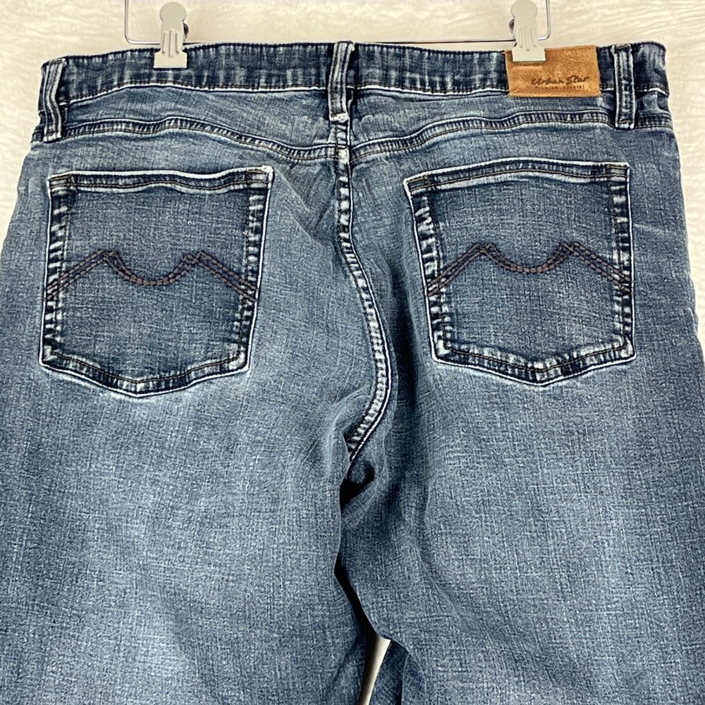 Urban Star Jeans Men 38x30 Blue Premium Apparel Straight Leg Stretch Denim - Picture 8 of 14